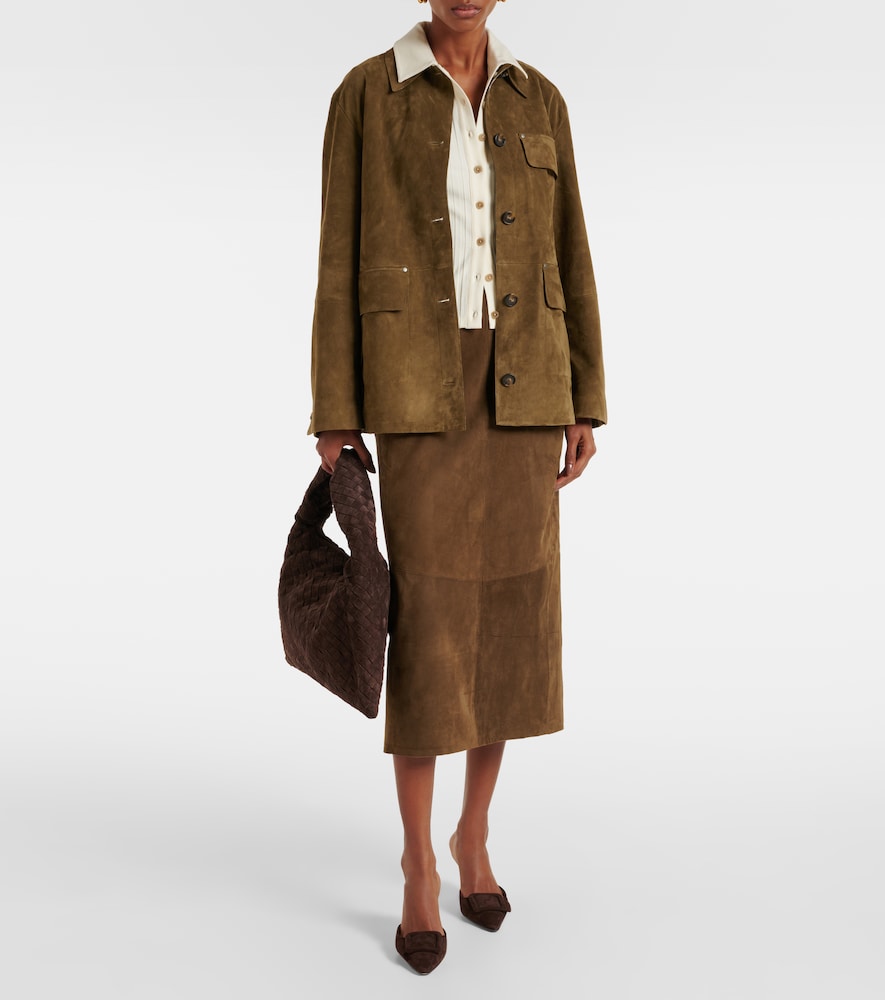  Vince Vince Suede Pencil Skirt 
