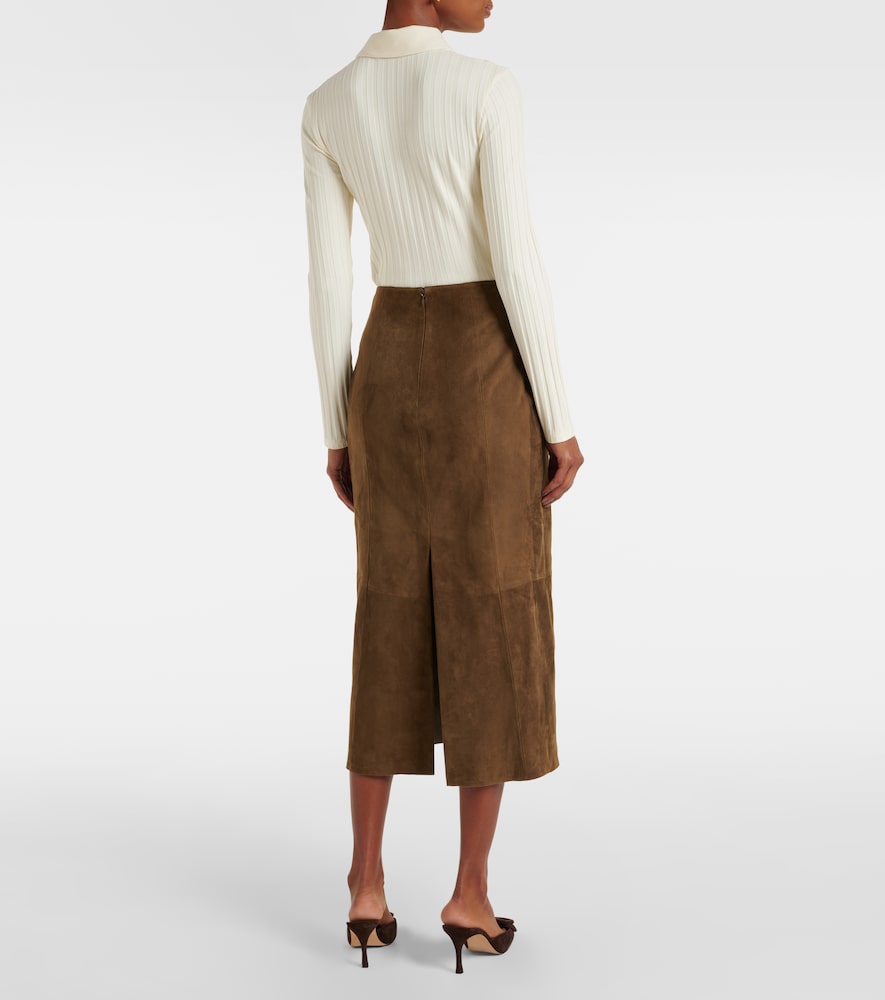  Vince Vince Suede Pencil Skirt 