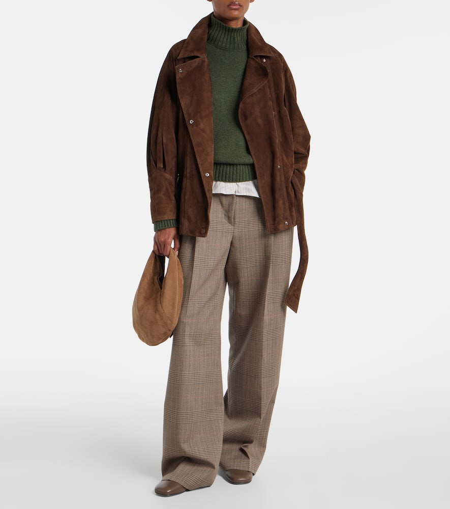 Aesther Ekme Ora Mini Suede Shoulder Bag In Sand