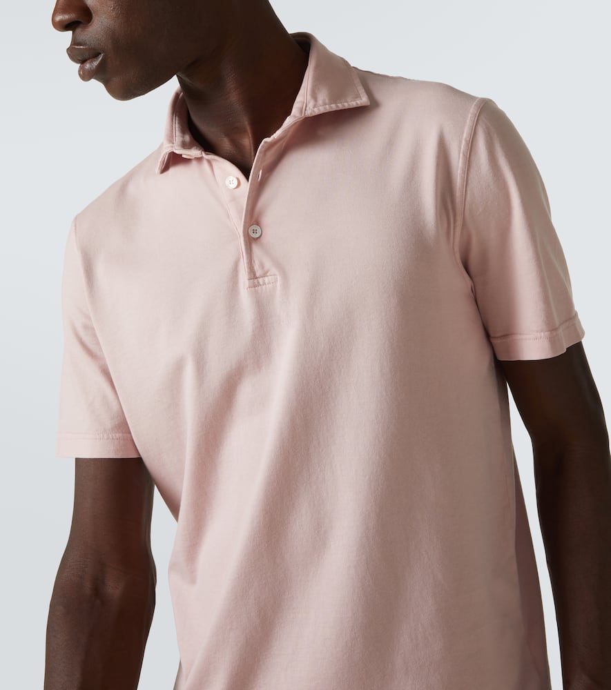 Fedeli Man Polo Shirt Light Pink Size 38 Cotton In Pink