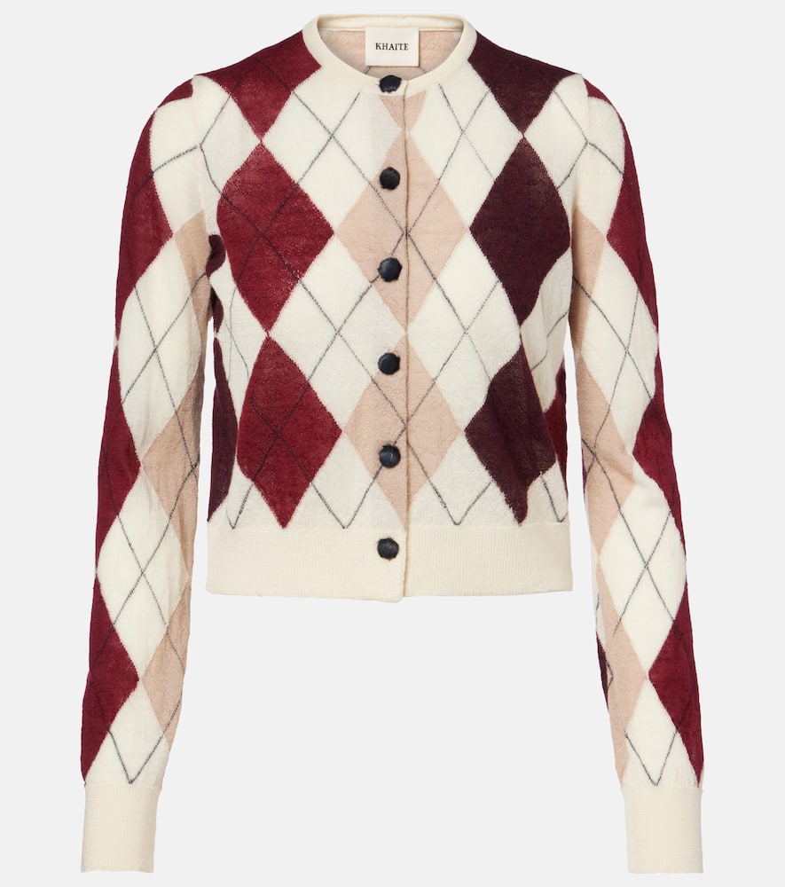Khaite Charli Cashmere And Mohair Cardigan In White