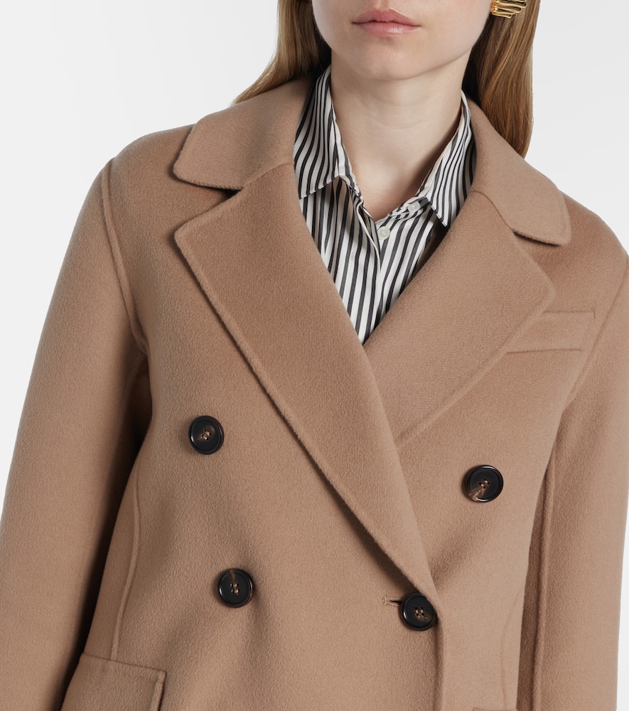 S Max Mara Lukas double-breasted virgin wool peacoat