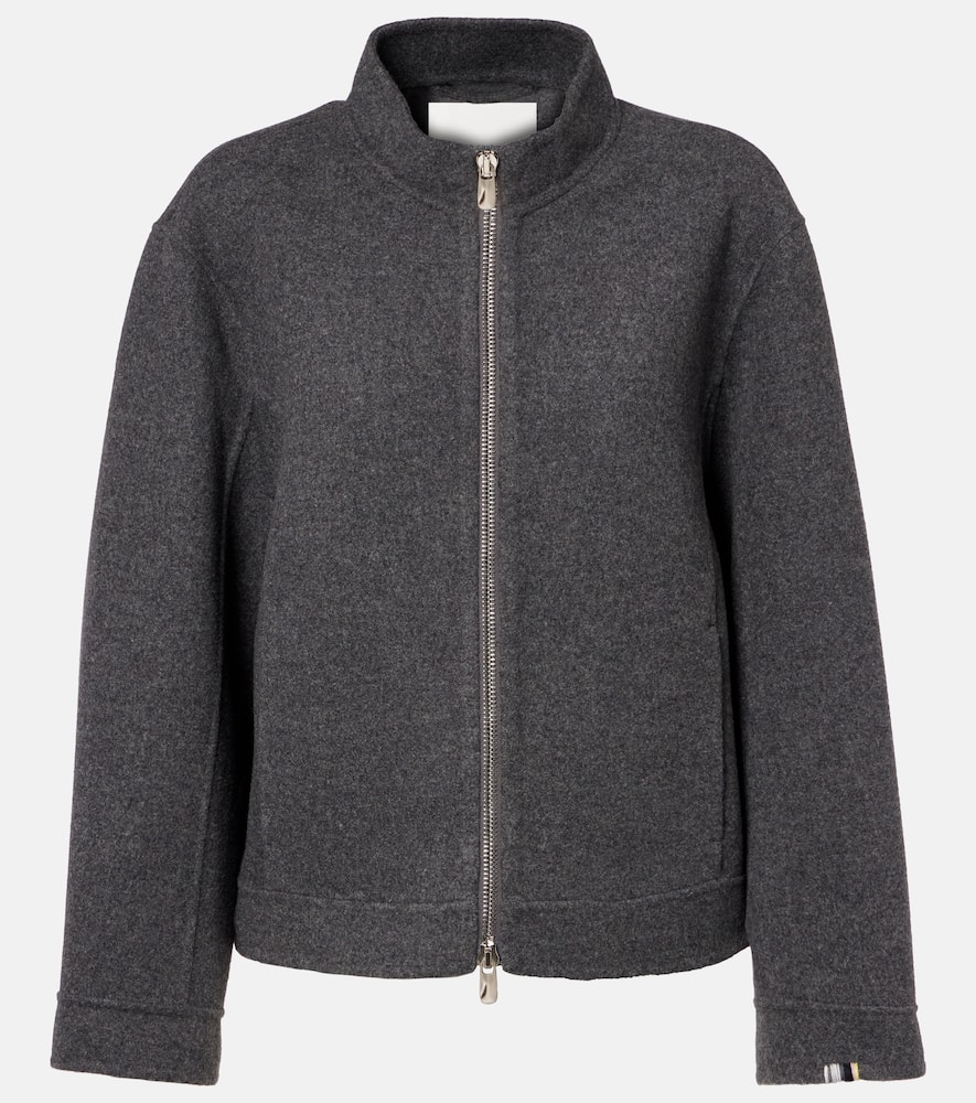 Extreme Cashmere Motor Wool And Cashmere Bomber Jacket In Gray