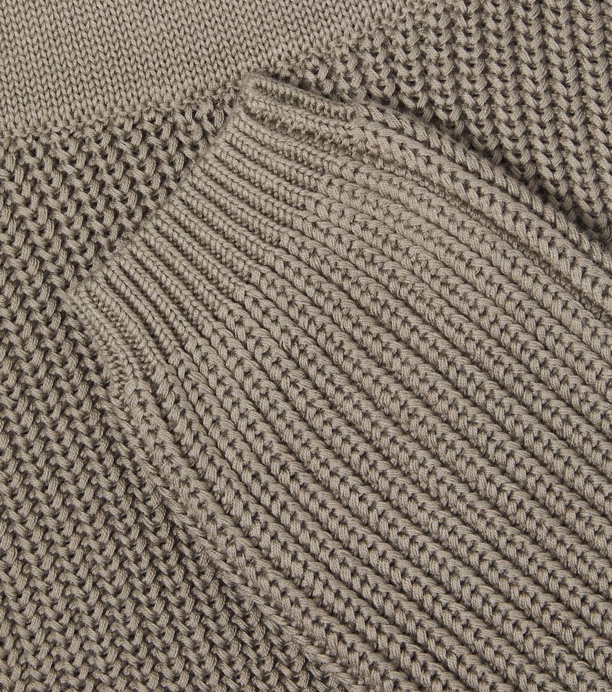 Donsje Baby Luca Ribbed-knit Cotton Pants In Gray