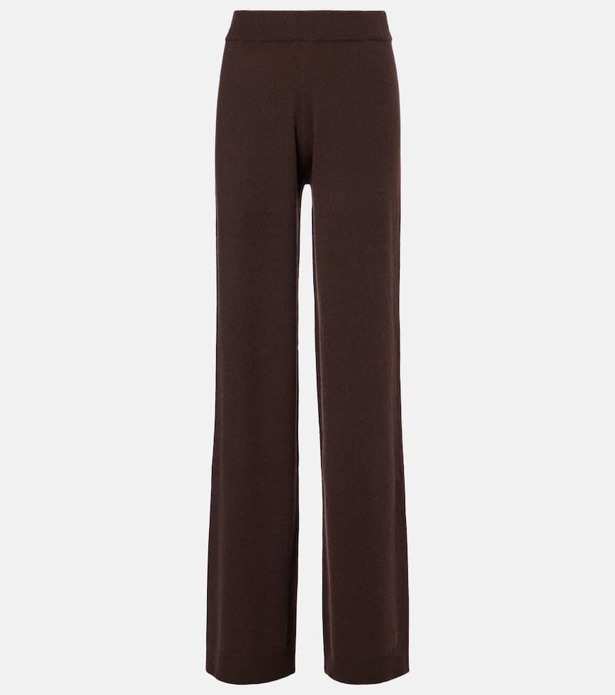 Wool and cashmere straight pants