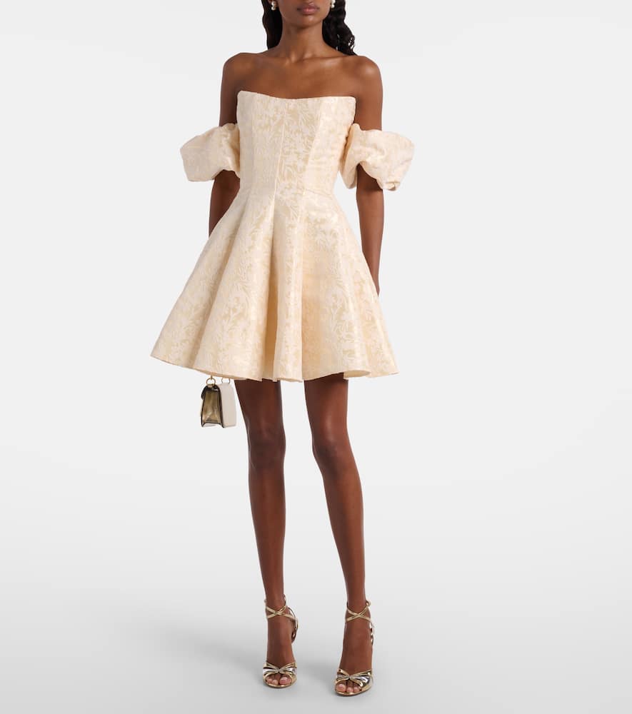 Markarian Selene Off-shoulder Minidress In Yellow