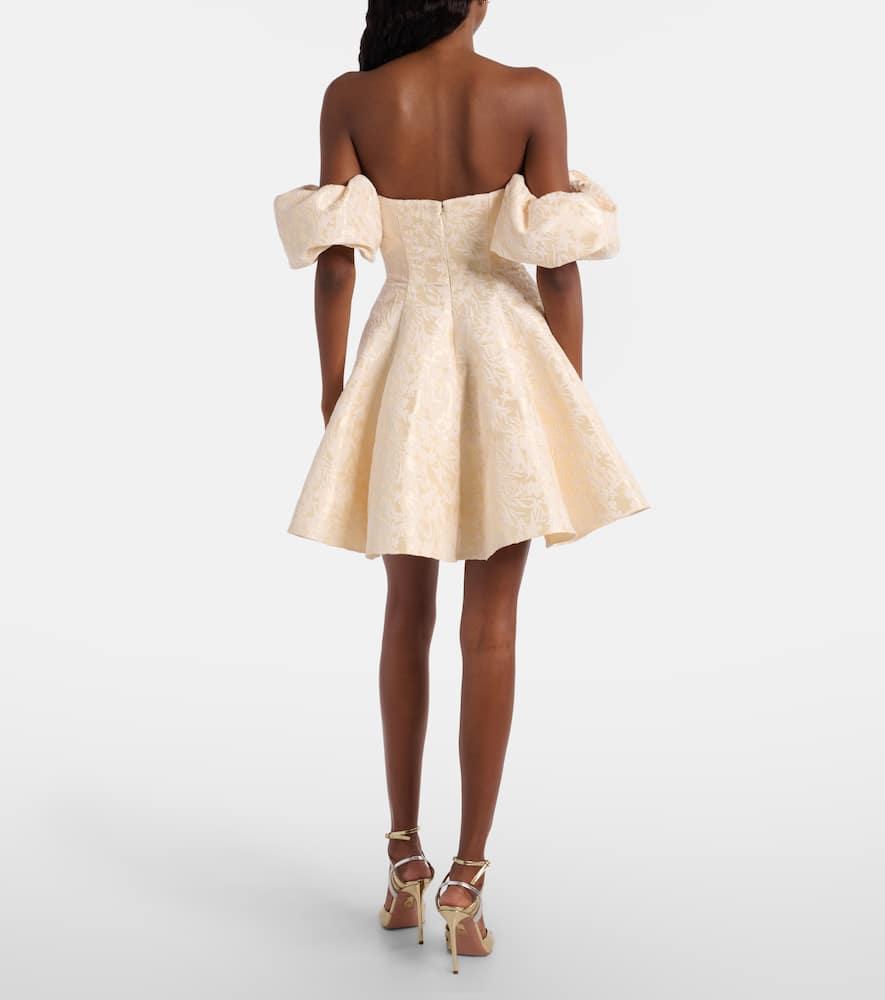 Markarian Selene Off-shoulder Minidress In Yellow