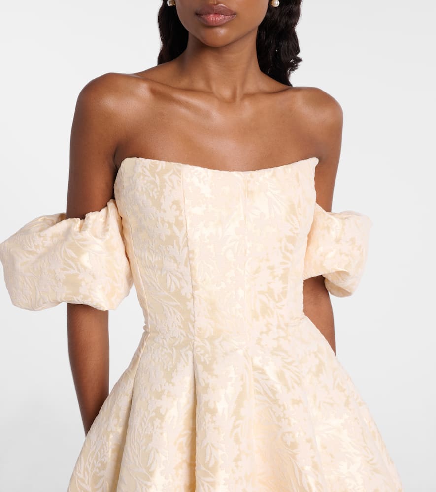 Markarian Selene Off-shoulder Minidress In Yellow