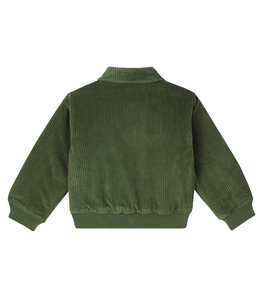 The New Society Mikel Patch-appliqué Corduroy Jacket In Green