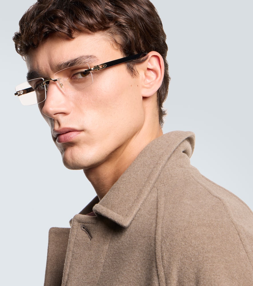 Cartier Signature C De  Rectangular Glasses In White