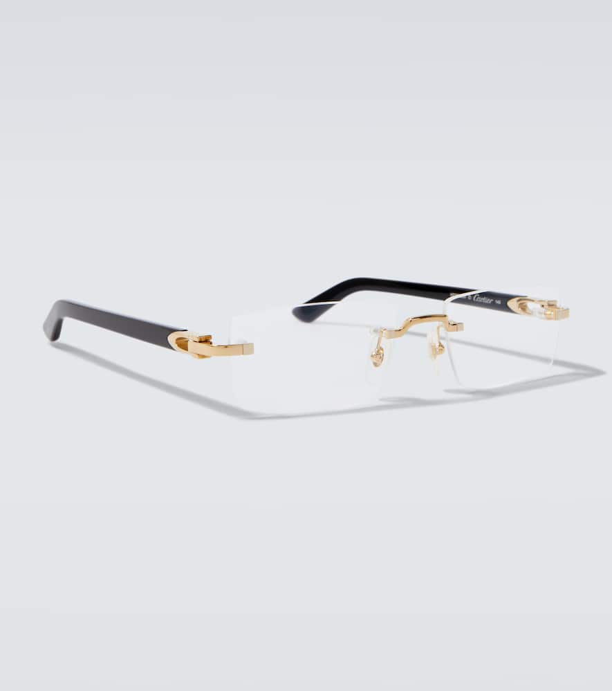 Cartier Signature C De  Rectangular Glasses In White