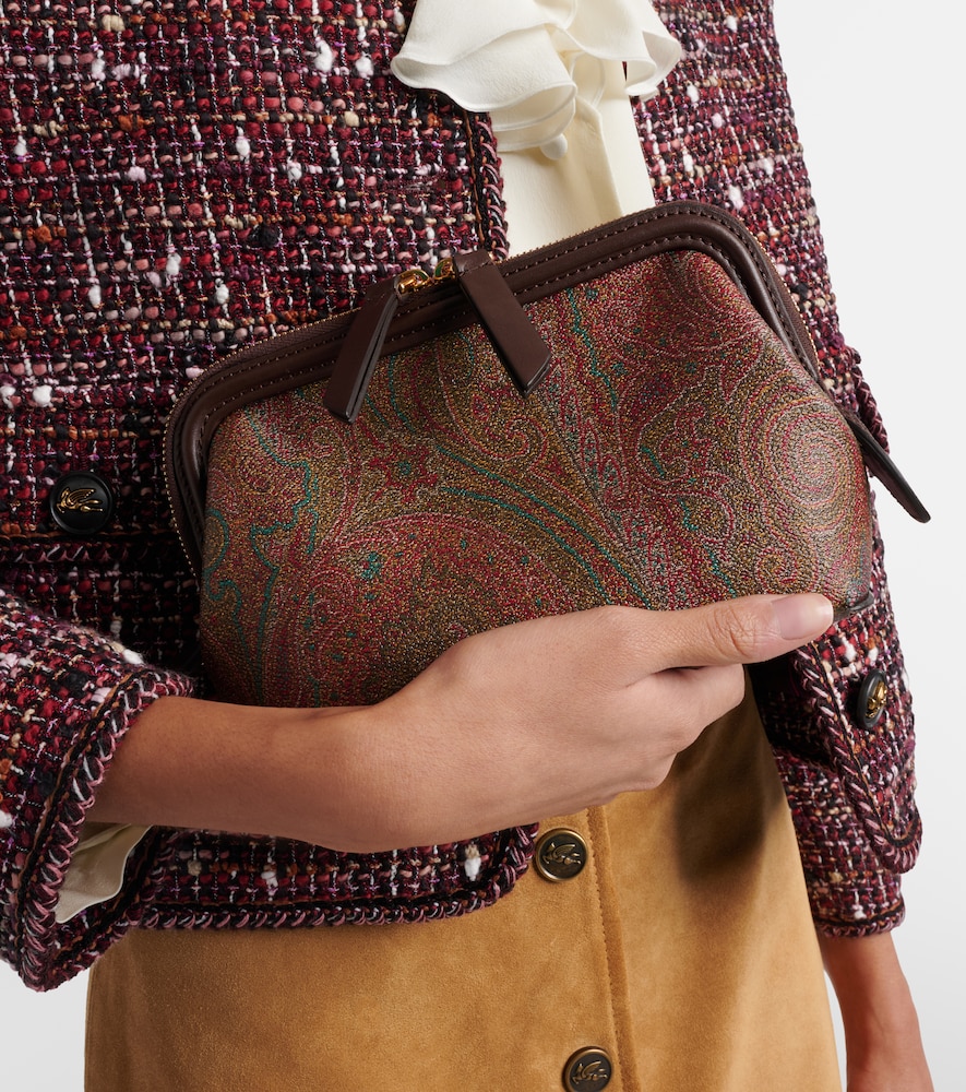 Etro Arnica paisley canvas jacquard clutch