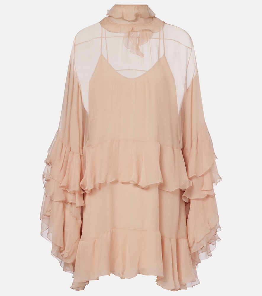 Chloe Chloé Ruffled silk muslin minidress