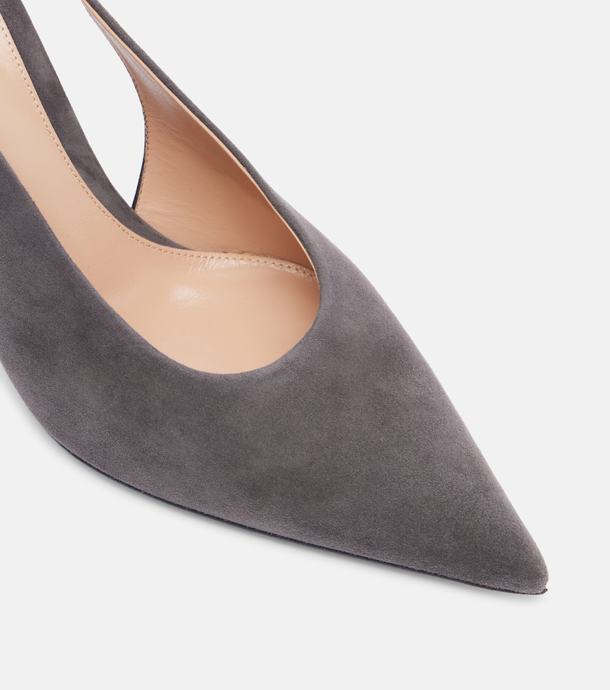 Gianvito Rossi Gianvito Rossi Robbie 85 Suede Slingback Pumps 
