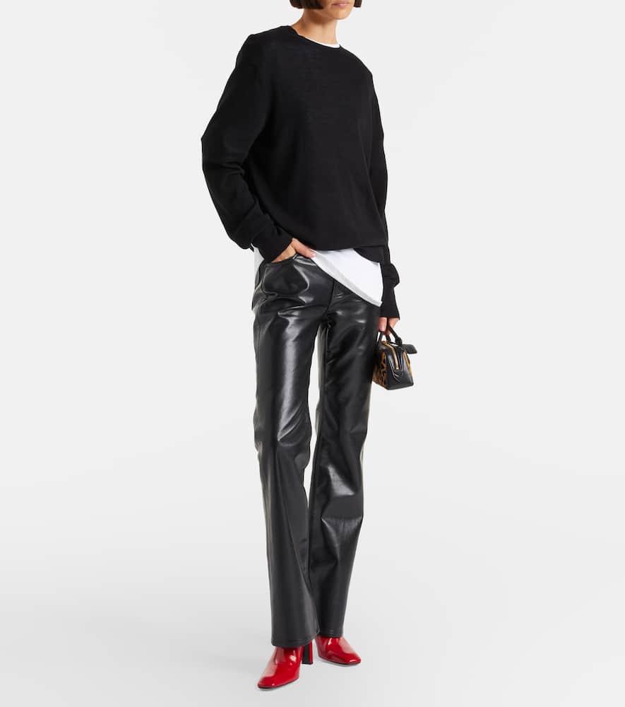 Citizen Of Humanity Genova Low-rise Bootcut Pants In Black