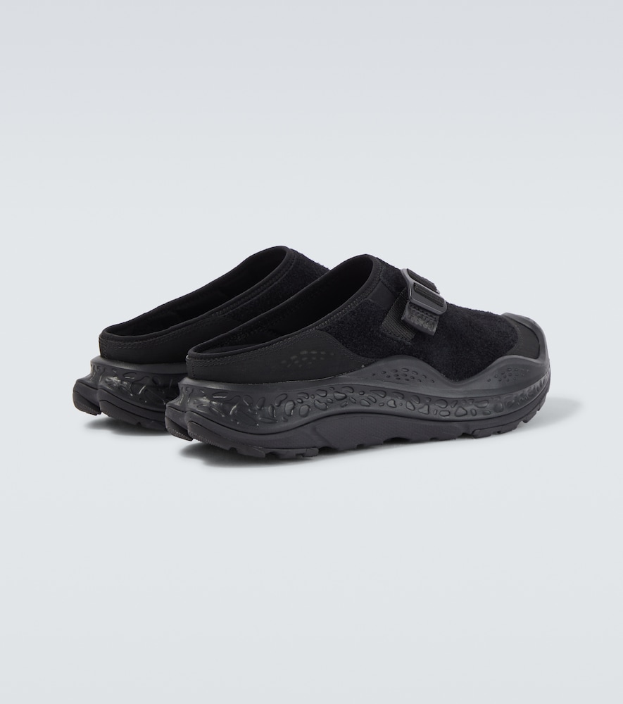 Hoka Ora Primo Ext Rubber-trimmed Suede Slip-on Sneakers In Black