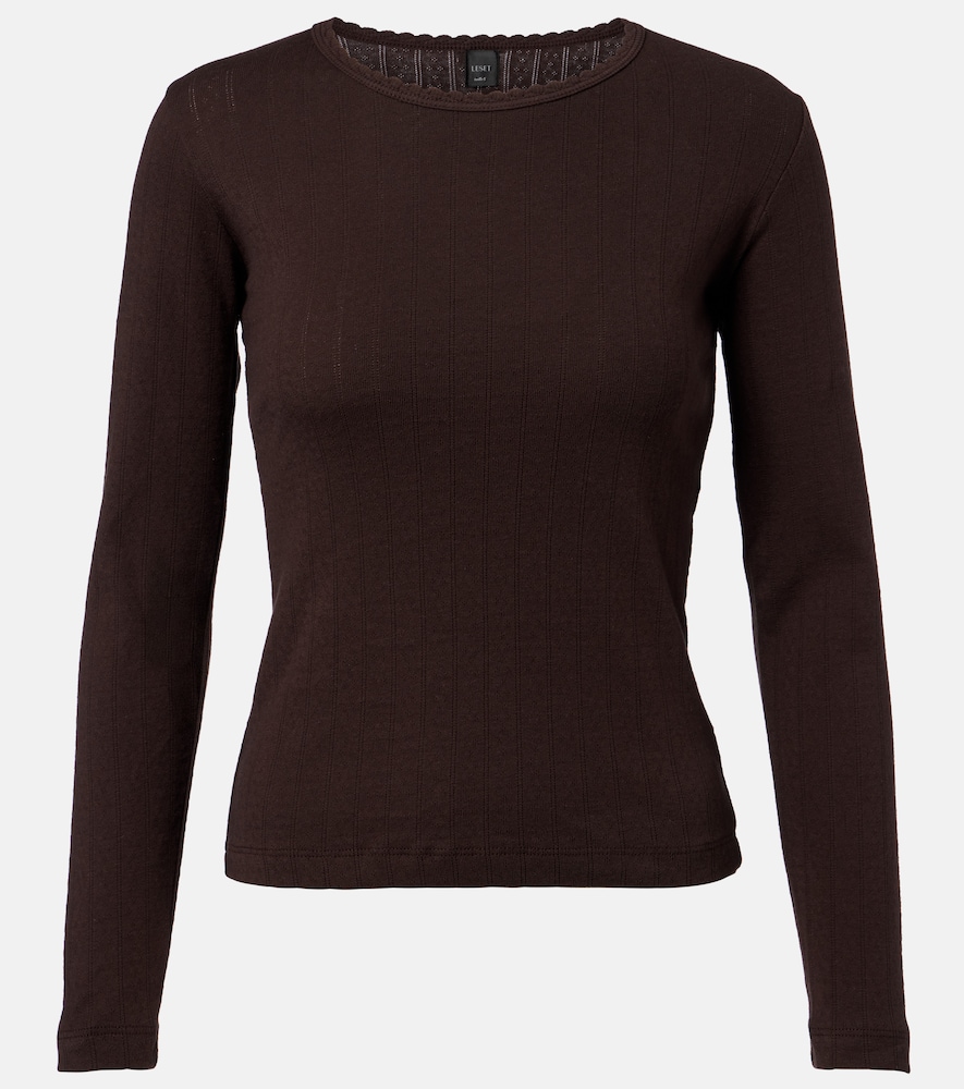 Leset Pointelle cotton T-shirt