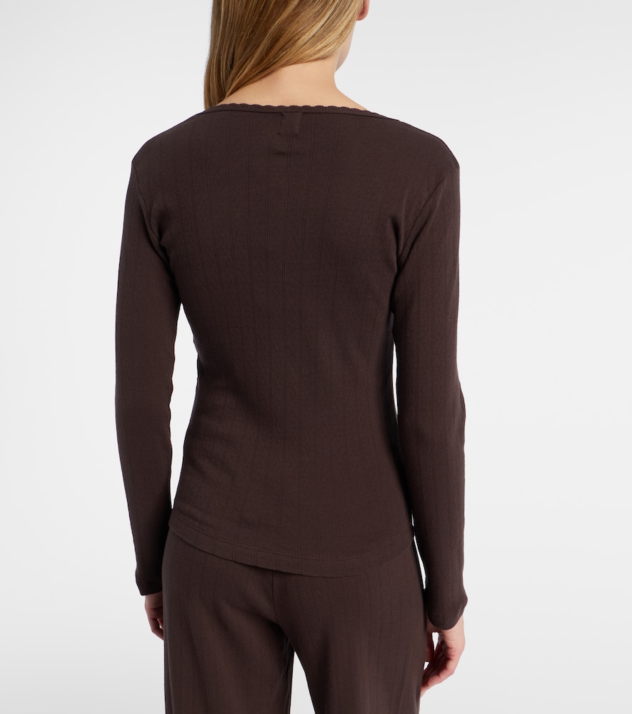  Leset Leset Pointelle Cotton T-shirt 