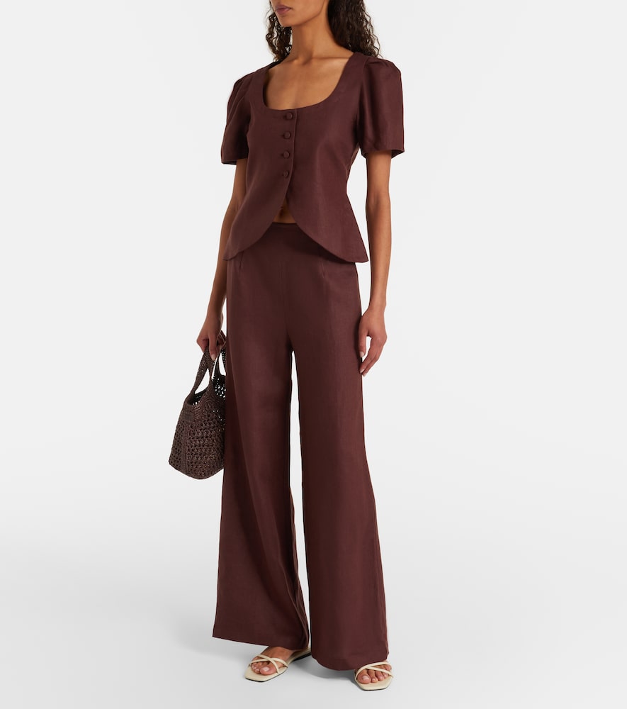 Faithfull Syna linen wide-leg pants