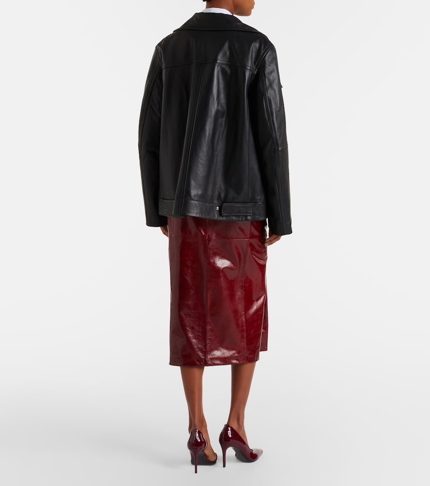  Sportmax Sportmax Leather Pencil Skirt 