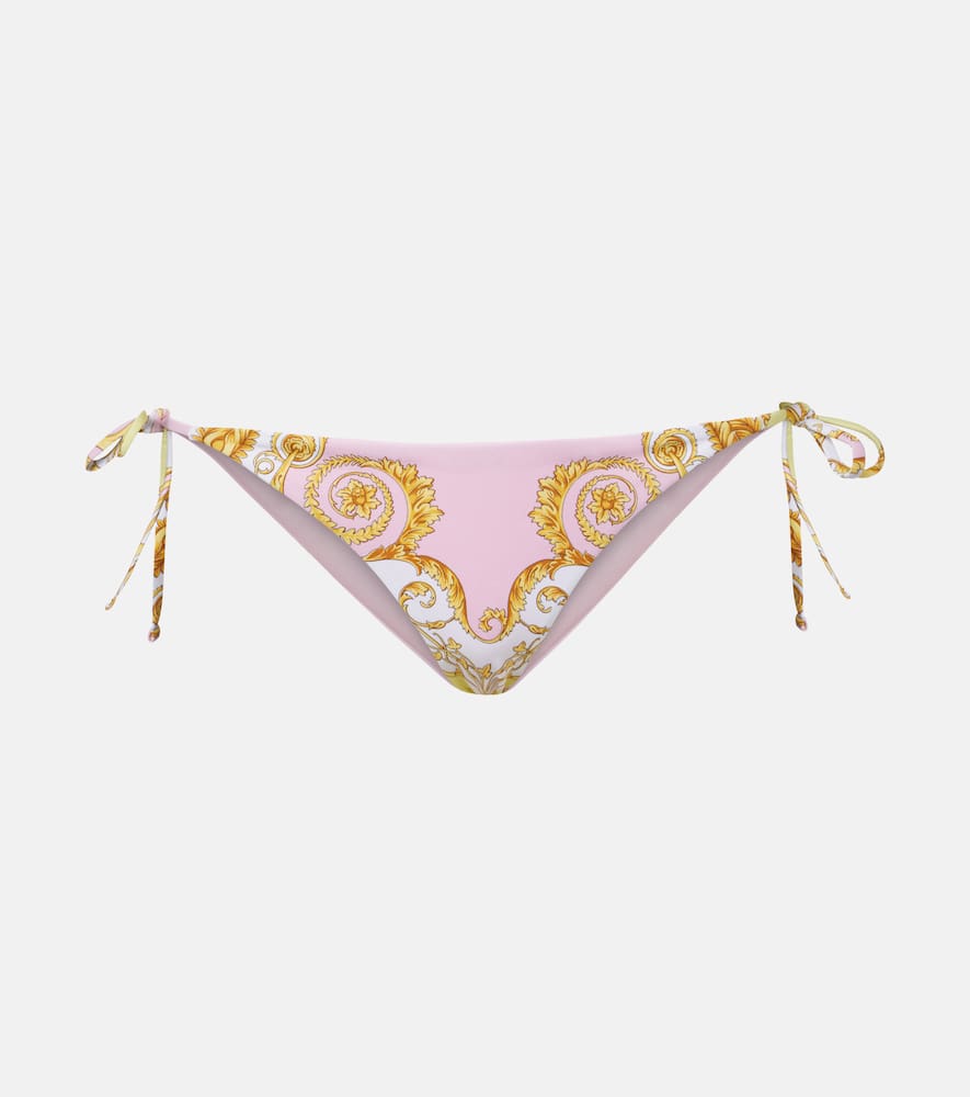 Versace Barocco Triangle Bikini Bottoms In Multi
