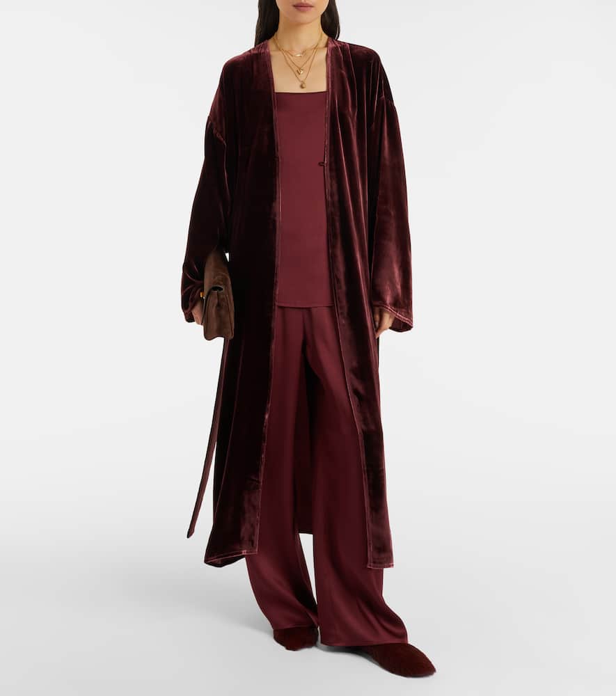 Asceno Pisa Silk Satin Camisole In Burgundy