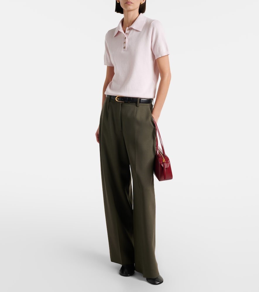 Jardin des Orangers Cotton and cashmere polo shirt