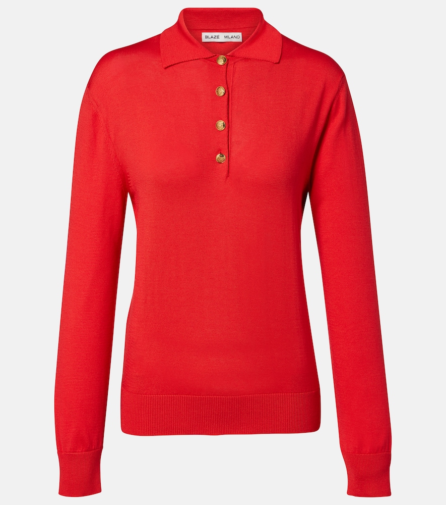 Blaze Milano Alegria Silk and Cotton Polo Sweater