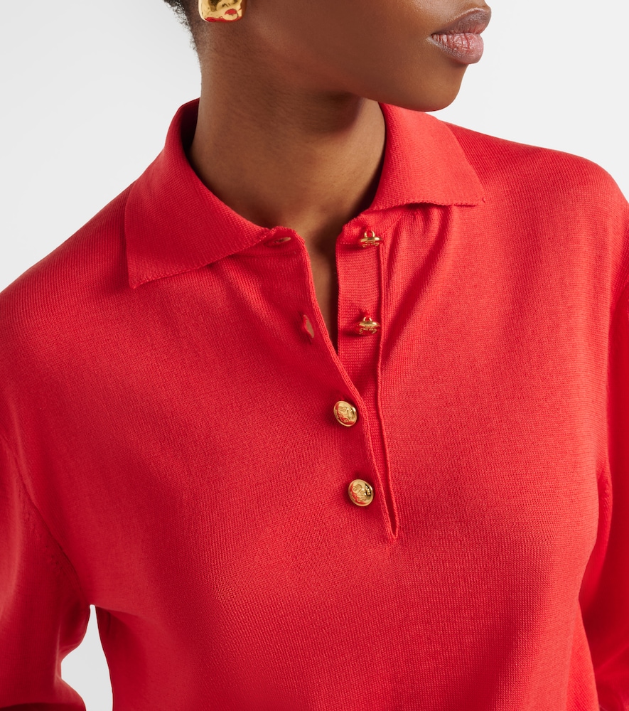 Blazé Milano Alegria Silk And Cotton Polo Sweater