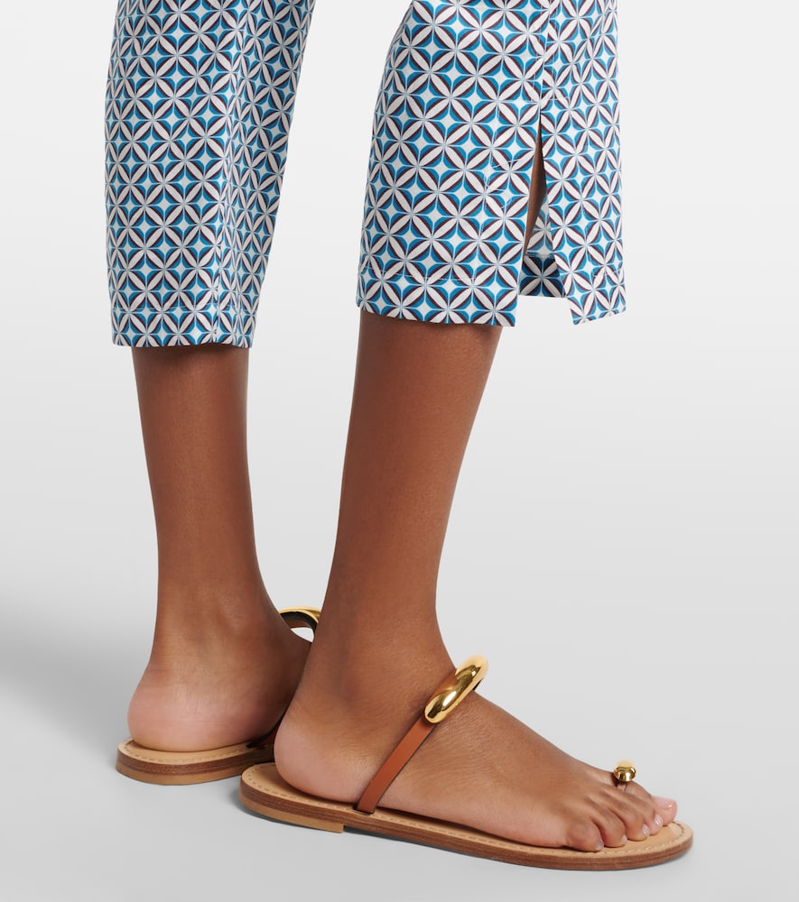  Max Mara Max Mara Pantalones Rectos Cropped Curve Estampados 