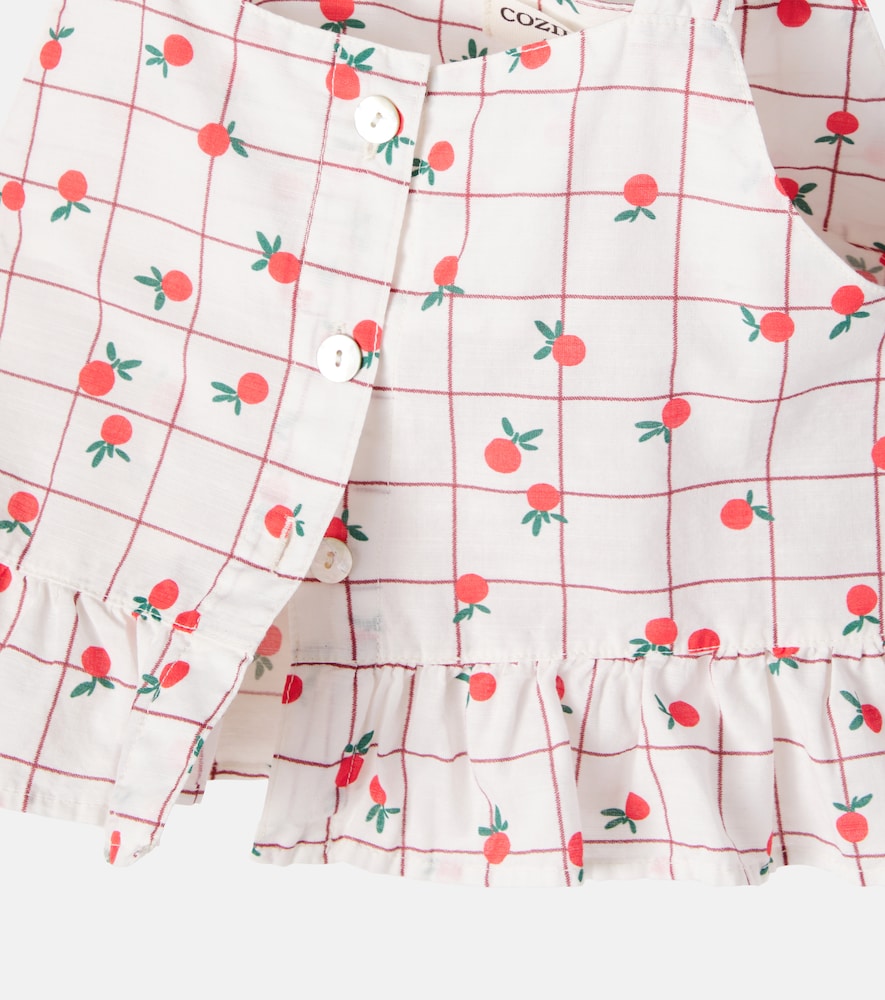  Cozmo Cozmo Salvia Printed Cotton Poplin Top 
