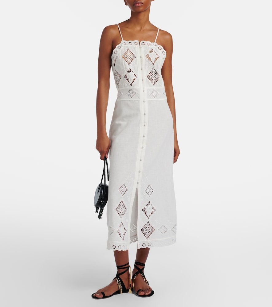 Isabel Marant Nelsane cotton and linen midi dress