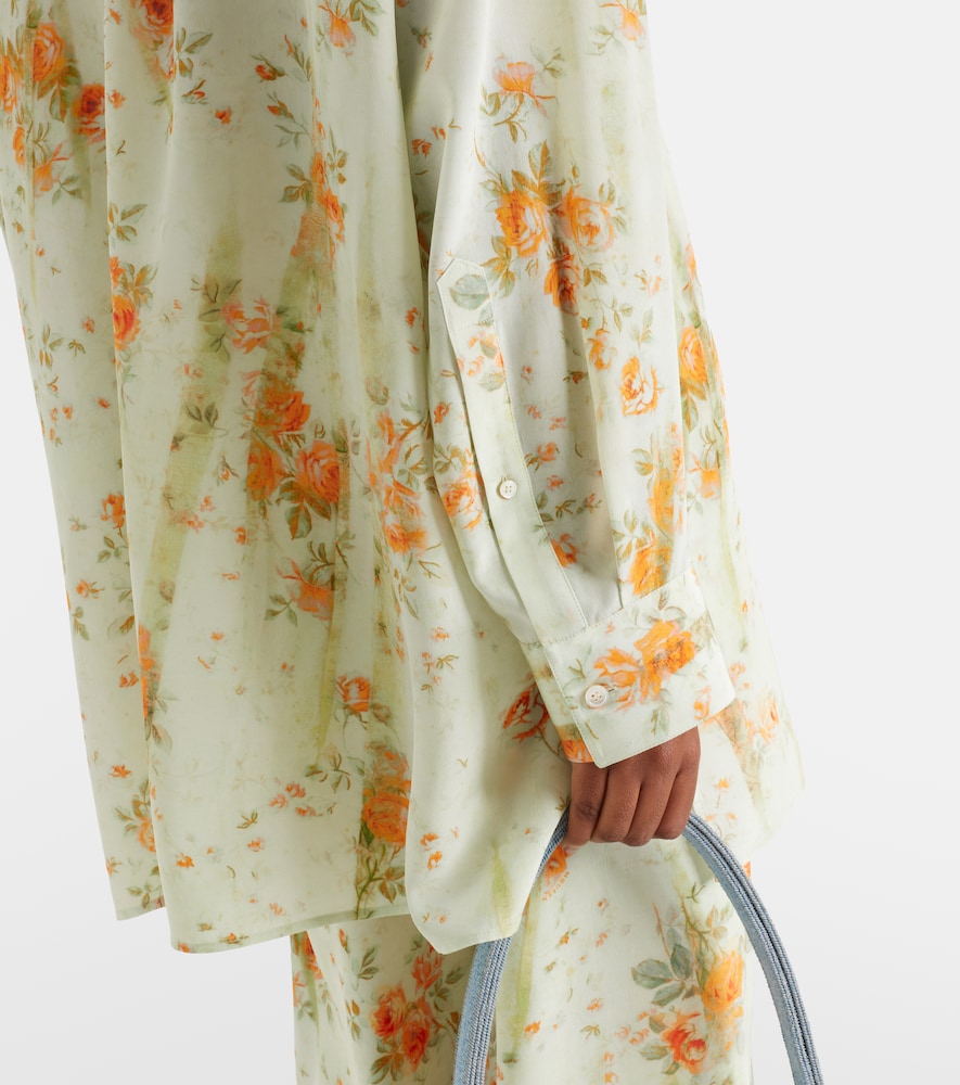  Mcqueen Mcqueen Oversized Floral Shirt 