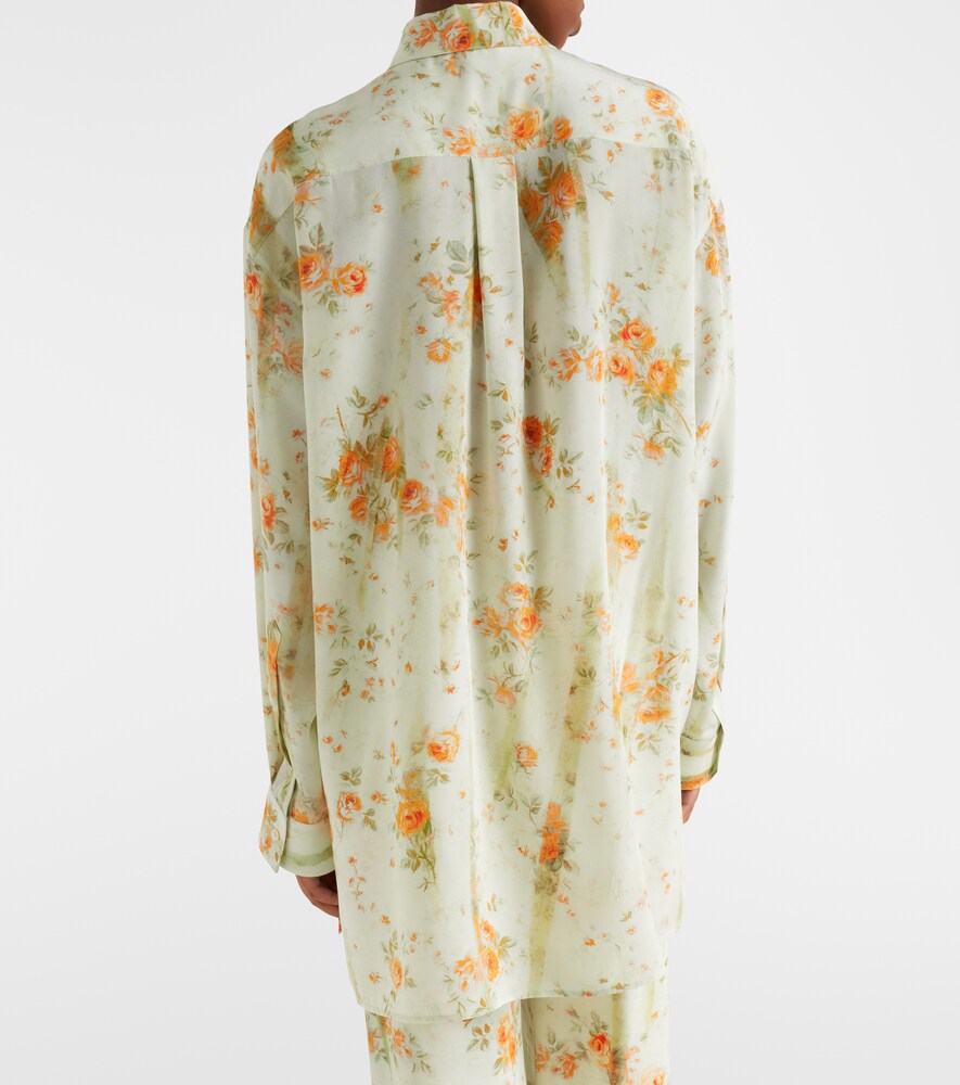  Mcqueen Mcqueen Oversized Floral Shirt 