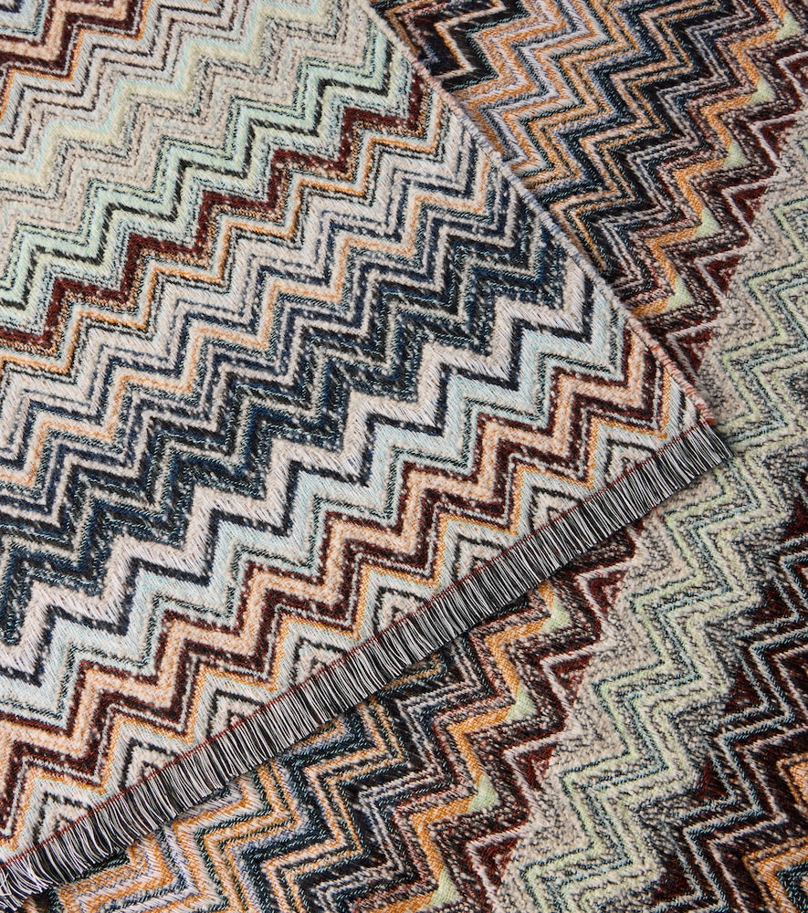  Missoni Missoni Zigzag Cotton And Wool-blend Blanket 