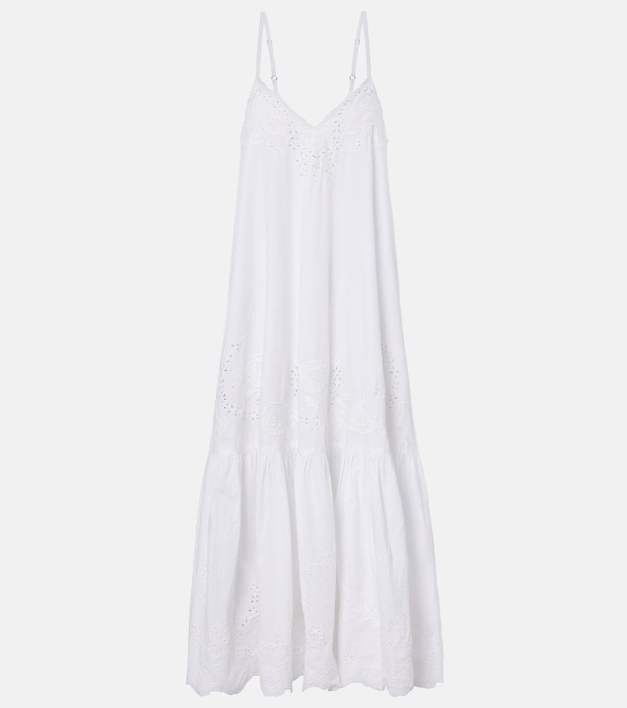Juliet Dunn Broderie anglaise cotton midi dress