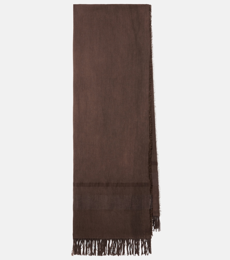 The Row Women's Brown Merisi Cotton And Linen Scarf - Mytheresa