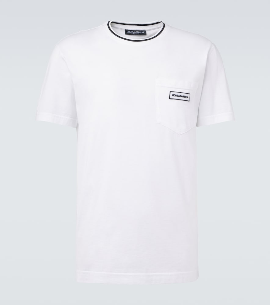 Dolce&Gabbana Men's White Logo Cotton Jersey T-Shirt UK Size 44 - Mytheresa