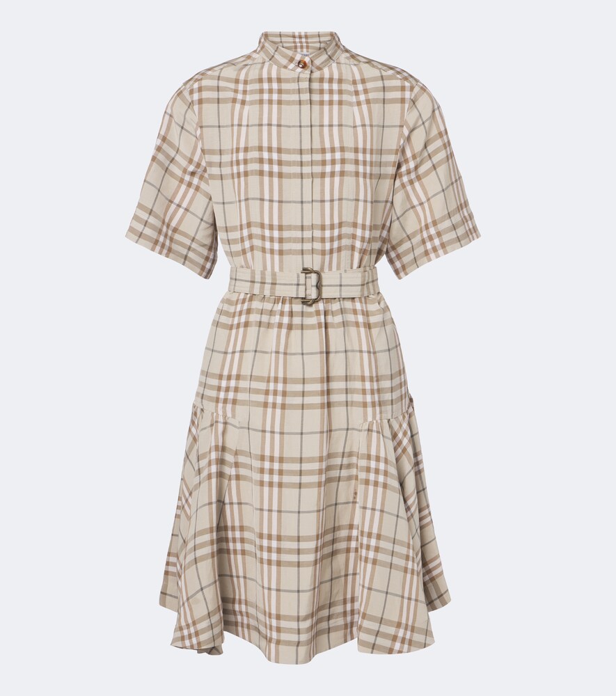 Burberry Check 벨티드 미니드레스