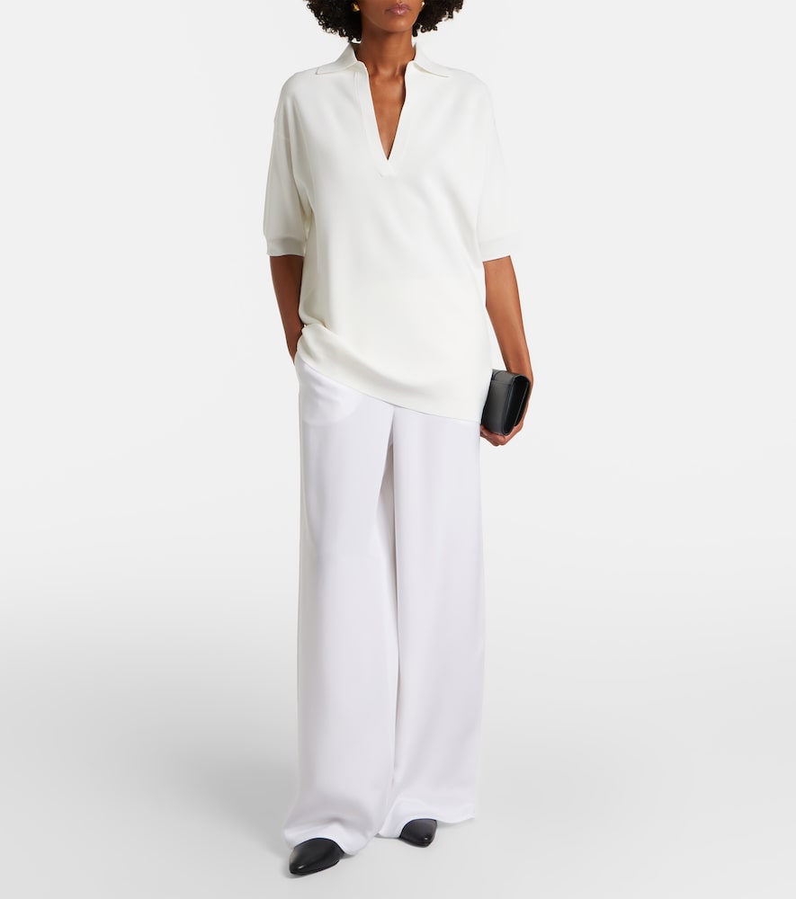 Max Mara Silk crêpe de chine wide-leg pants