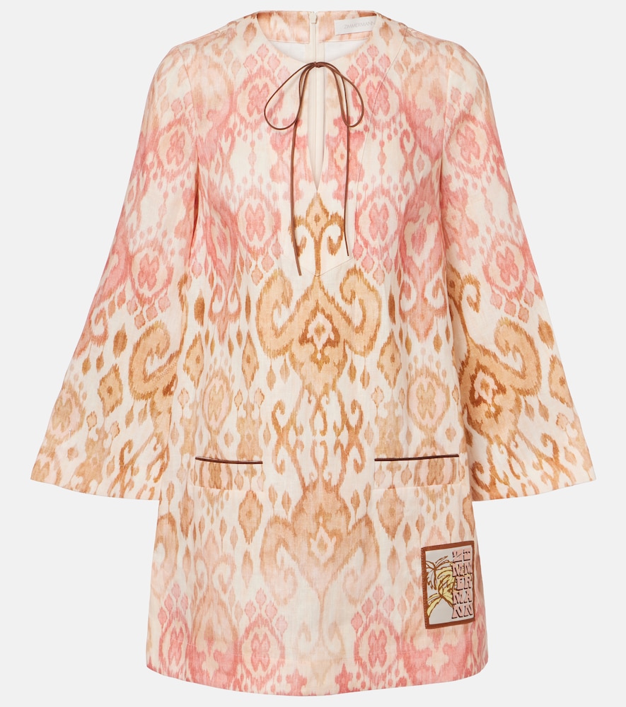 Zimmermann Aster printed linen beach dress