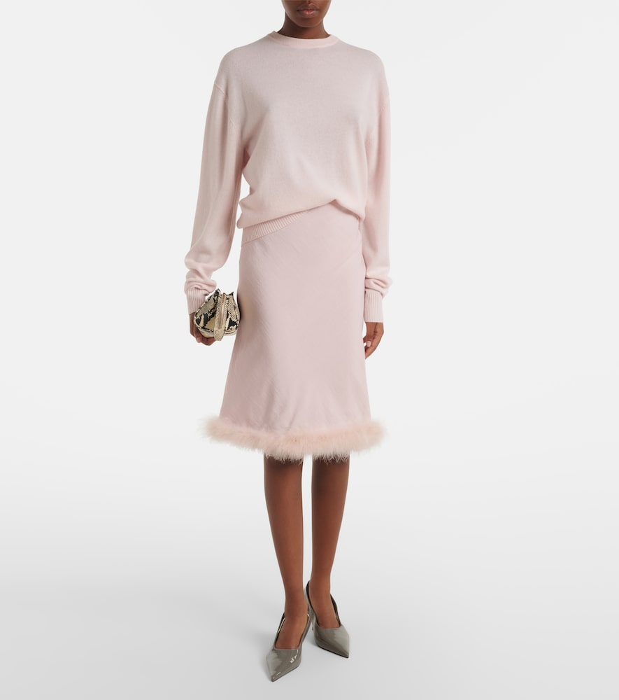 Dorothee Schumacher Soft Vibes feather-trimmed midi skirt | Thumbnail 4 Dorothee Schumacher Soft Vibes feather-trimmed midi skirt | Thumbnail 4