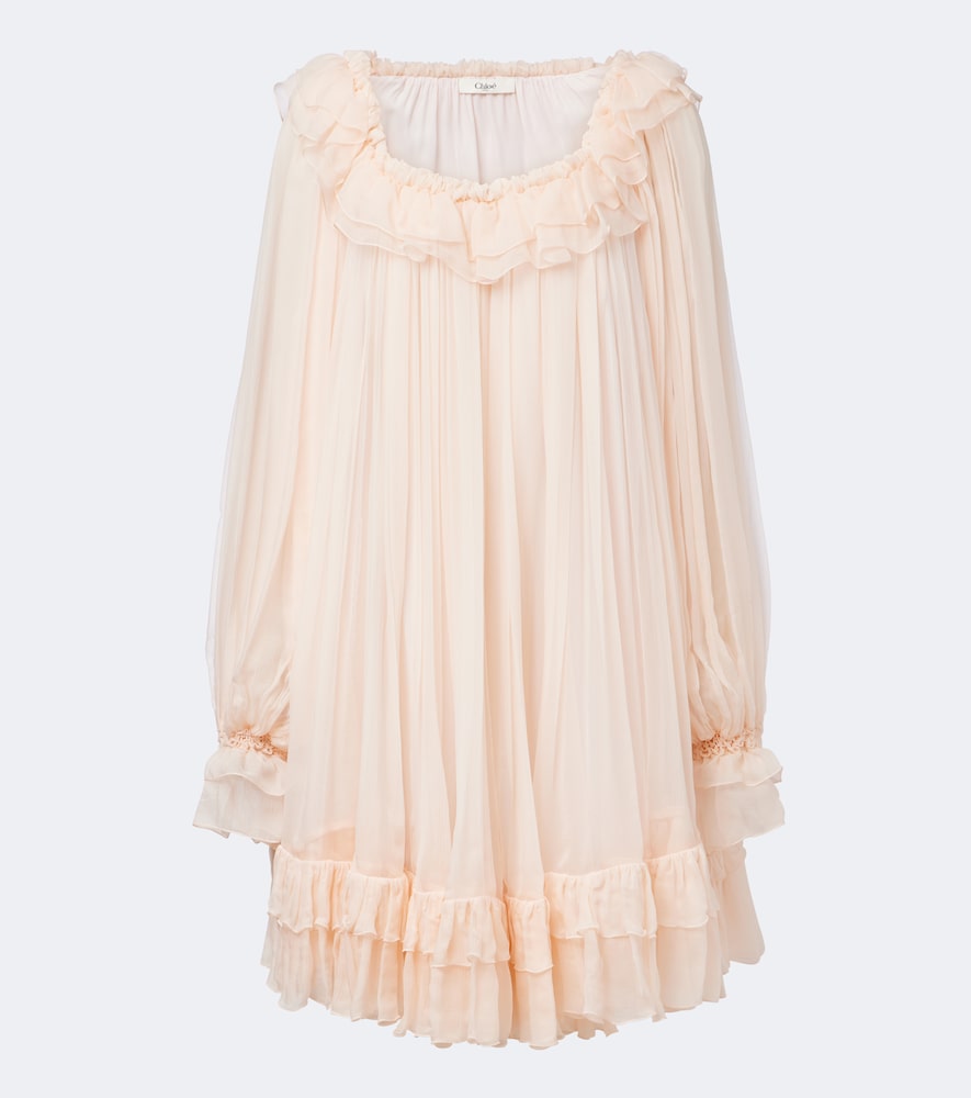 Chloé Minikleid aus Seidenmusselin
