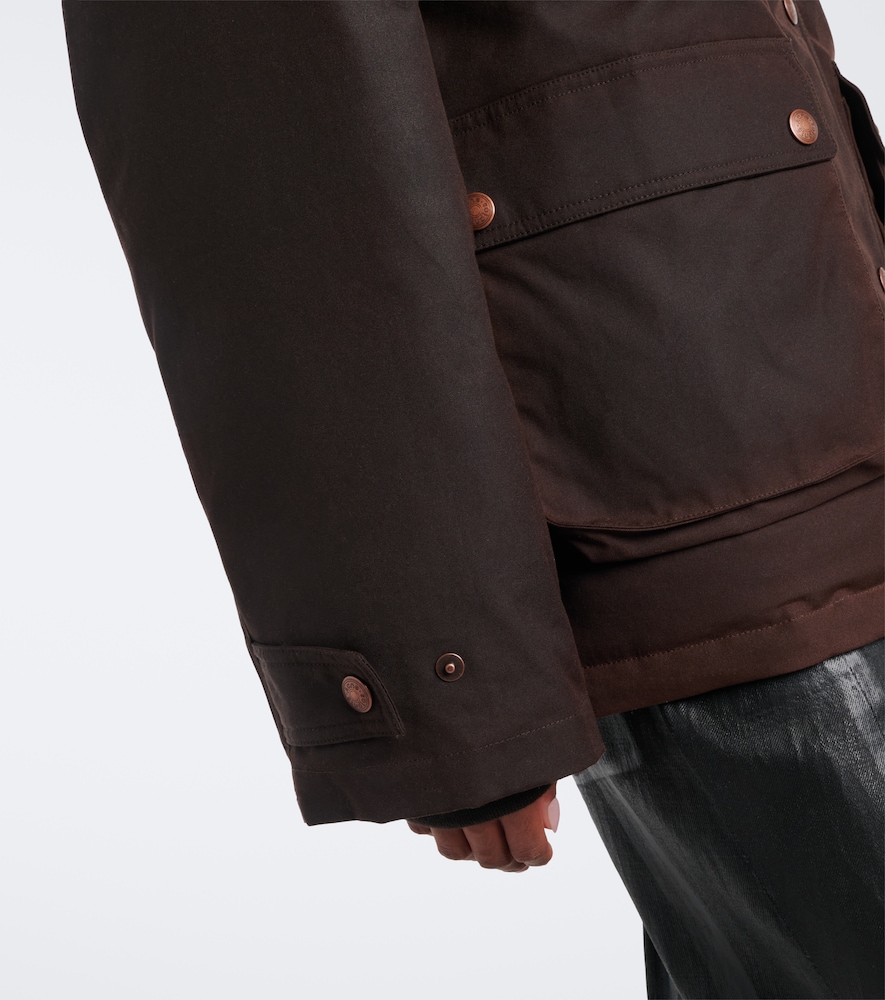 Oversized Cotton Canvas Down Jacket
