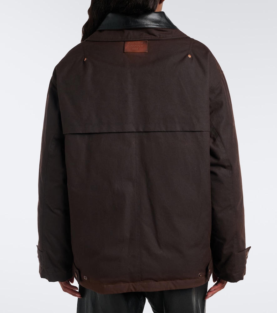 Oversized Cotton Canvas Down Jacket
