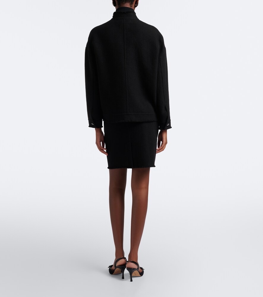 Virgin Wool Jersey Miniskirt