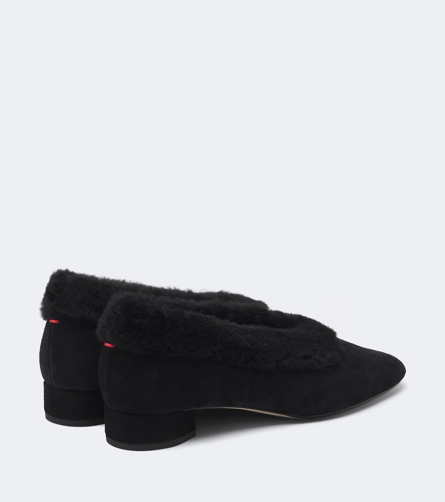 Delia Shearling-Lined Ballet Flats