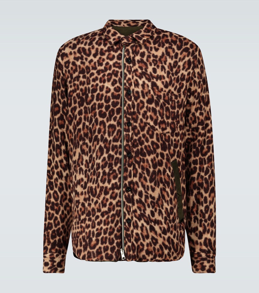 reversible leopard print coat