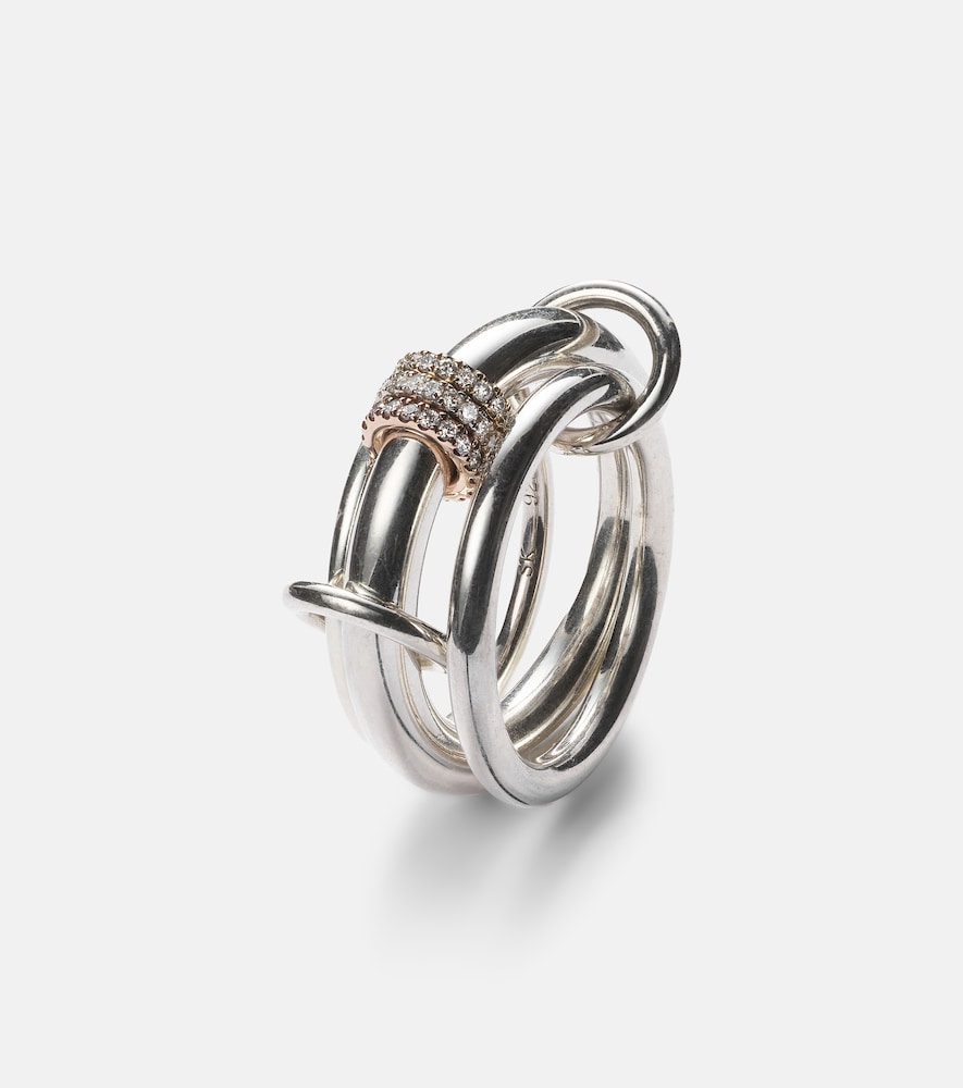 Spinelli Kilcollin Spinelli Kilcollin Gemini Sterling Silver Ring With White Diamonds 