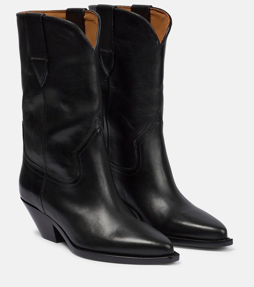 Isabel Marant Dahope Leather Boots In Black